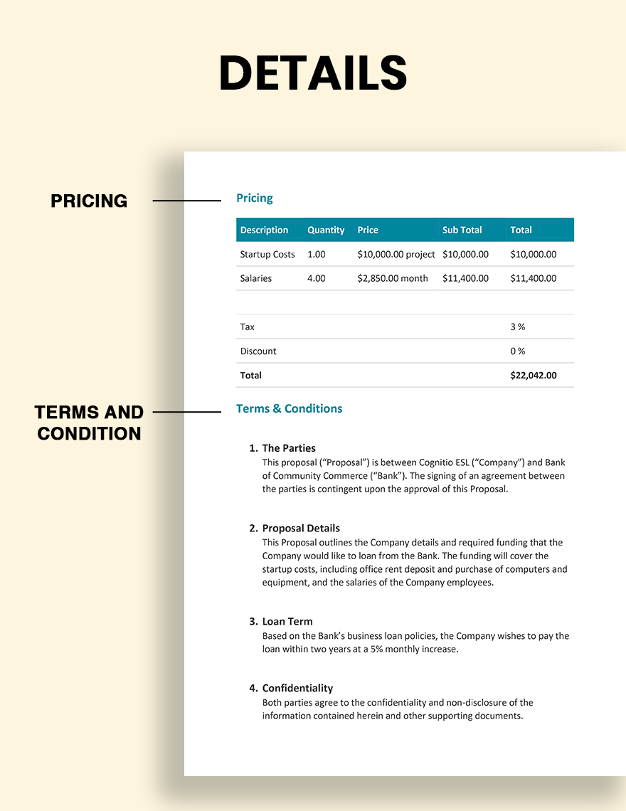 Business Proposal for Startup Company Template