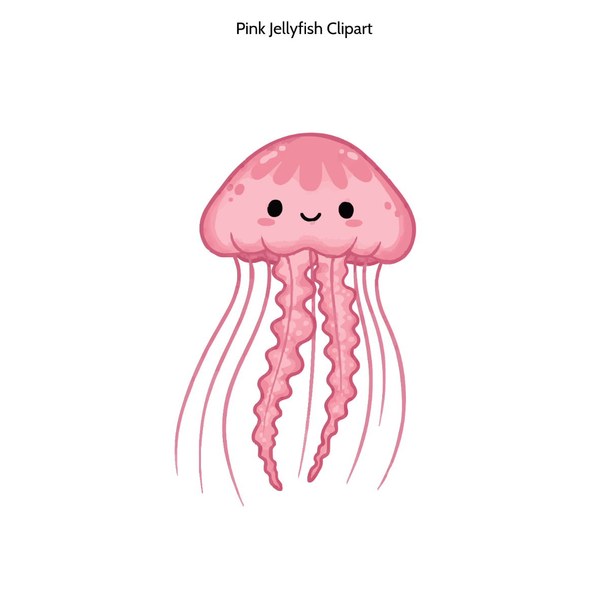Free Pink Jellyfish Clipart Template