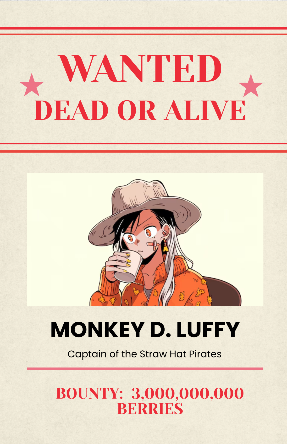 Free One Piece Dead or Alive Poster Template