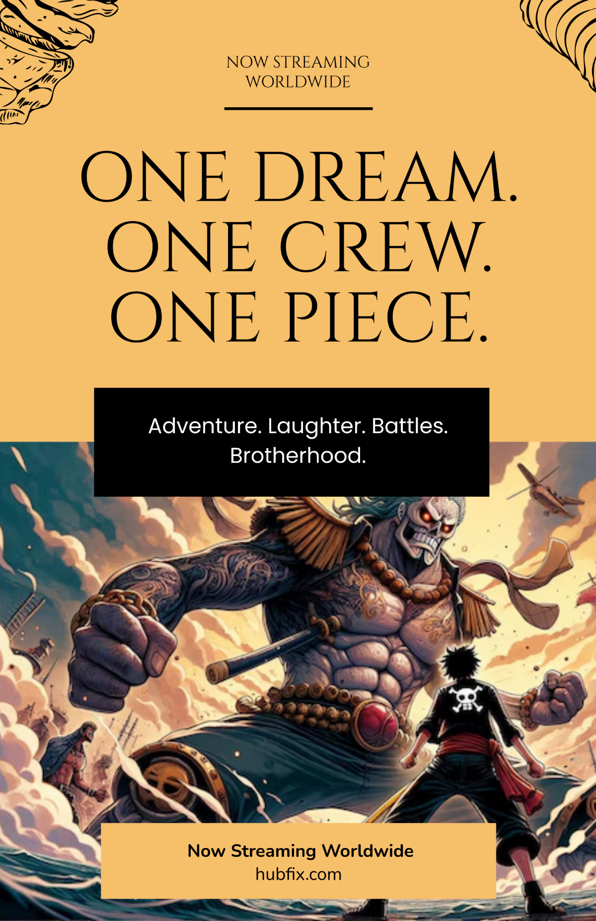 Free One Piece Anime Poster Template