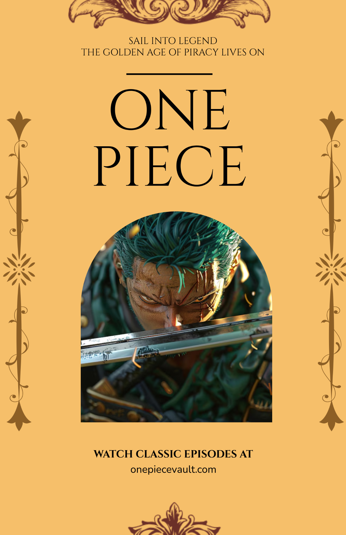 Free Vintage One Piece Poster Template