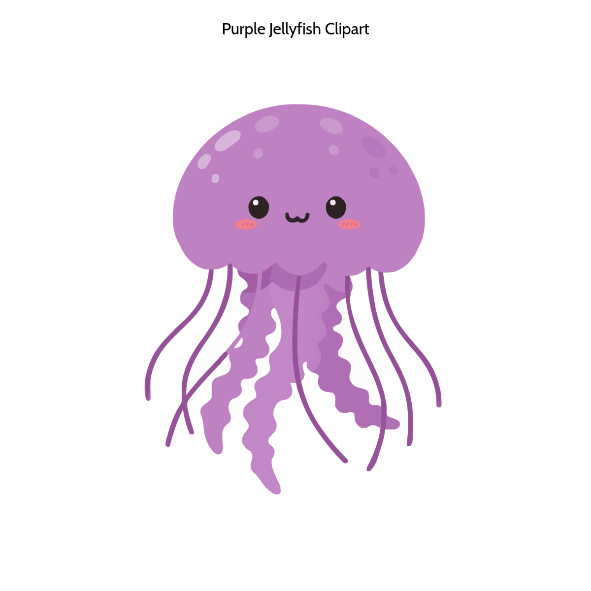 Free Purple Jellyfish Clipart Template