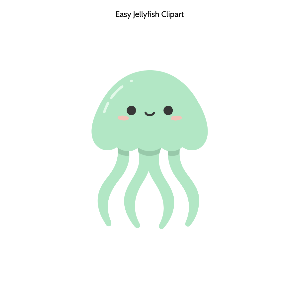 Free Easy Jellyfish Clipart Template