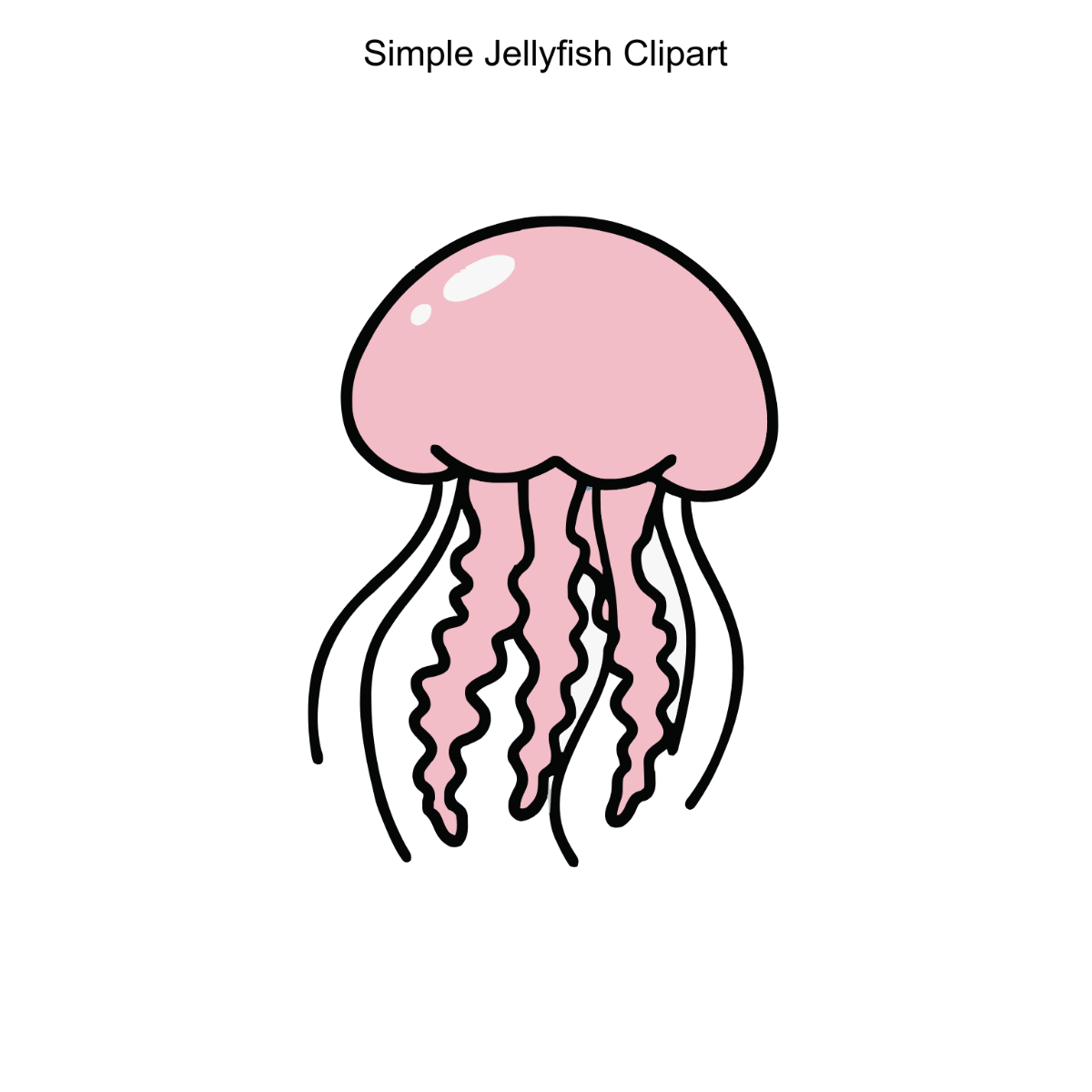 Free Simple Jellyfish Clipart Template