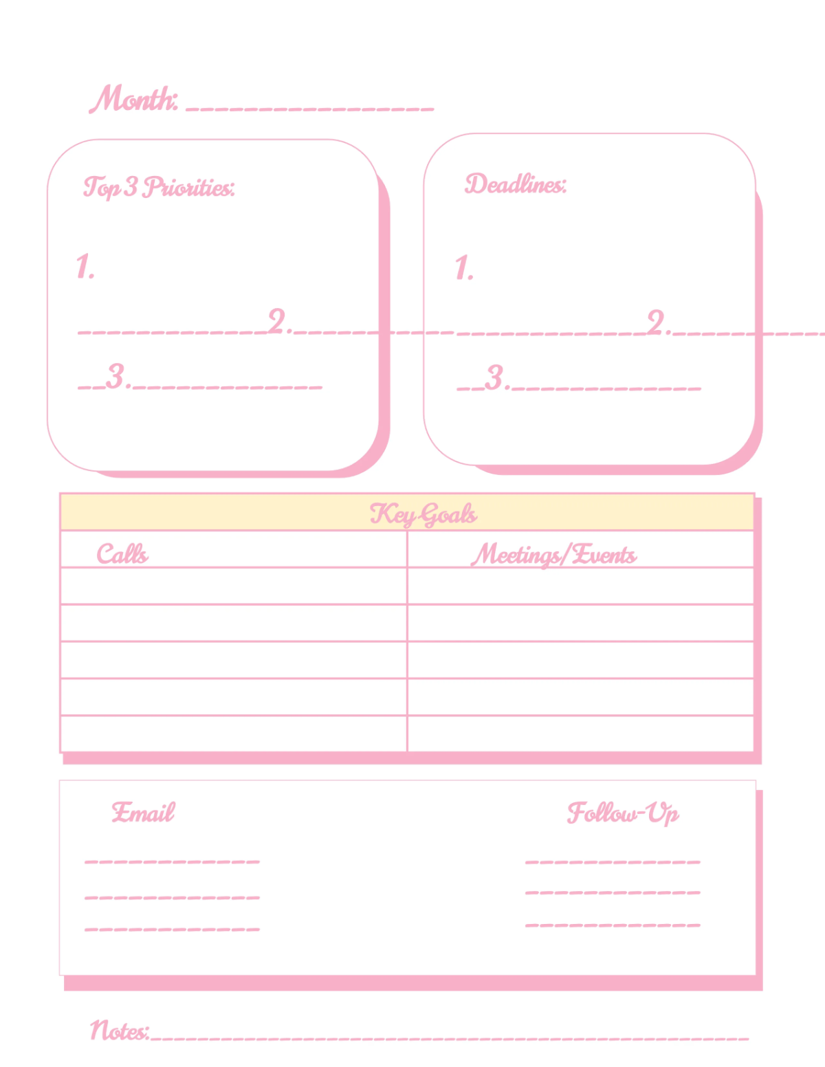 Free Editable Writing Journal Planner Template to Edit Online