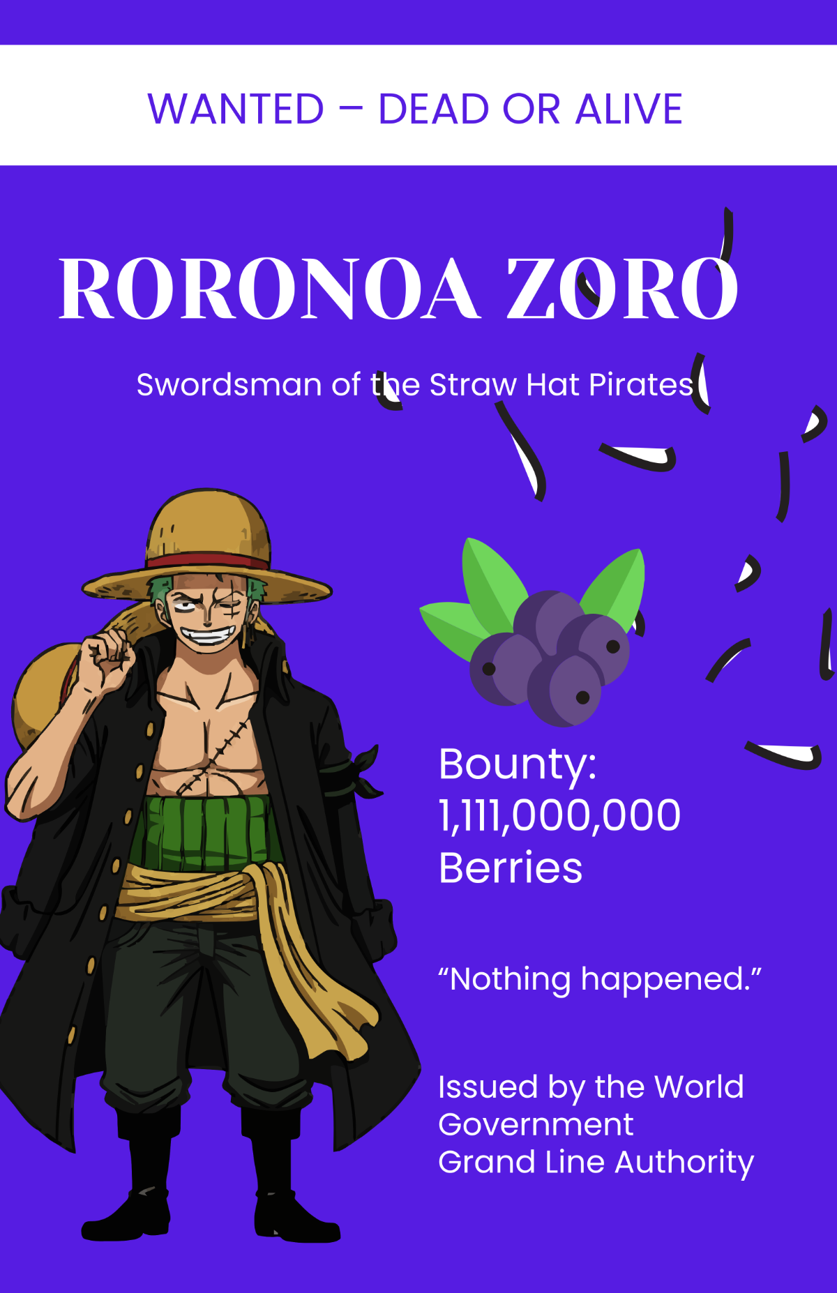 Free One Piece Bounty Poster Template