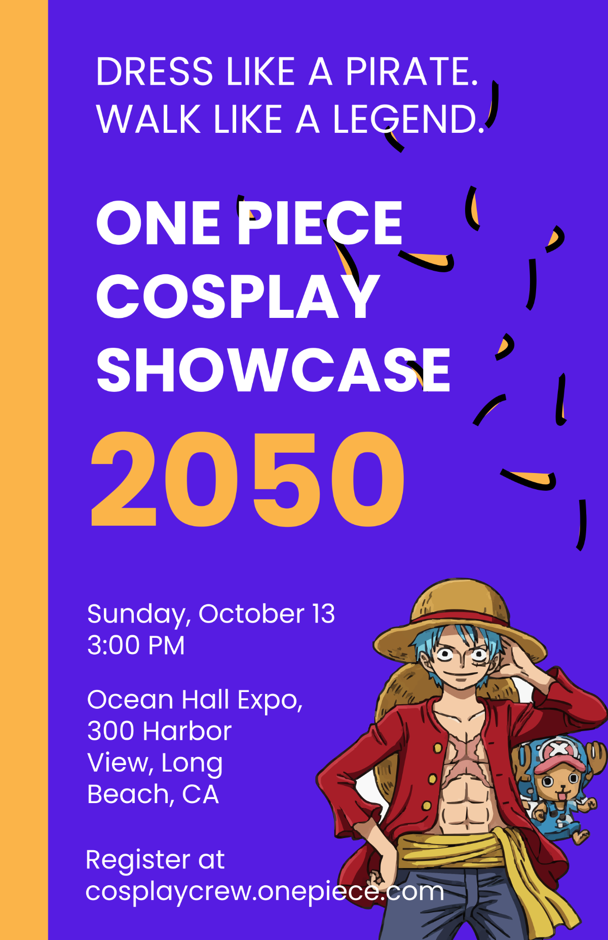 Free One Piece Cosplay Poster Template