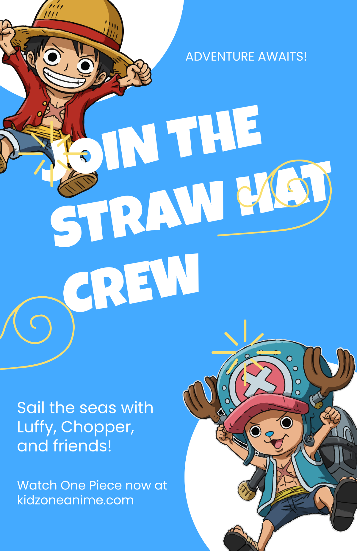 Free One Piece Poster for Kids Template