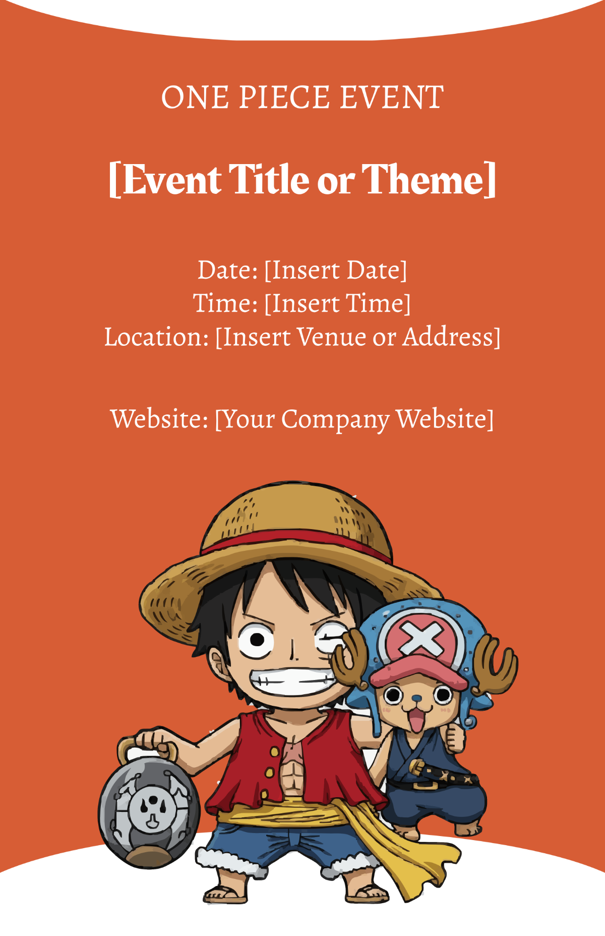 Free Blank One Piece Event Poster Template