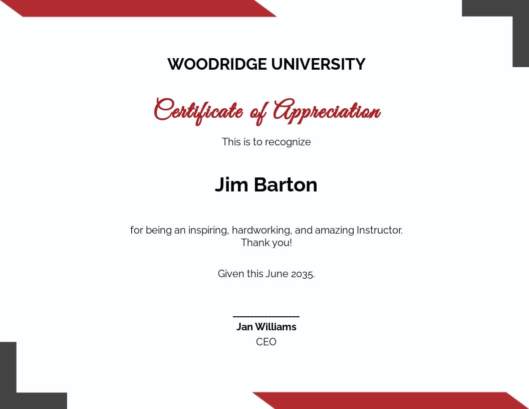 Certificate of Appreciation for Teacher Template Free JPG Google