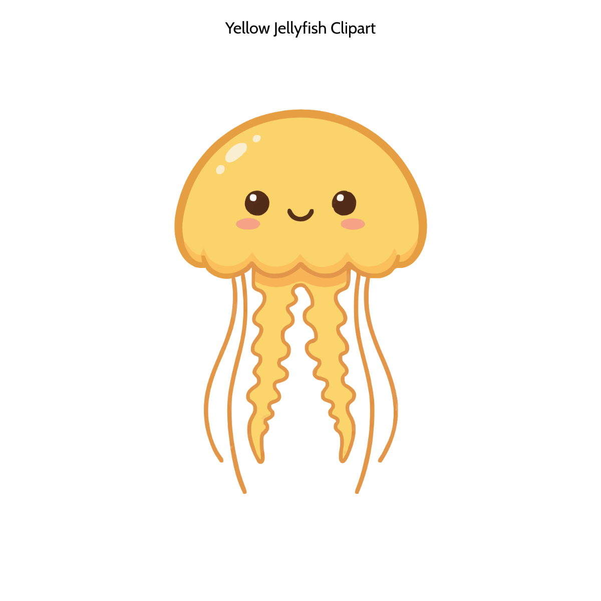 Free Yellow Jellyfish Clipart Template