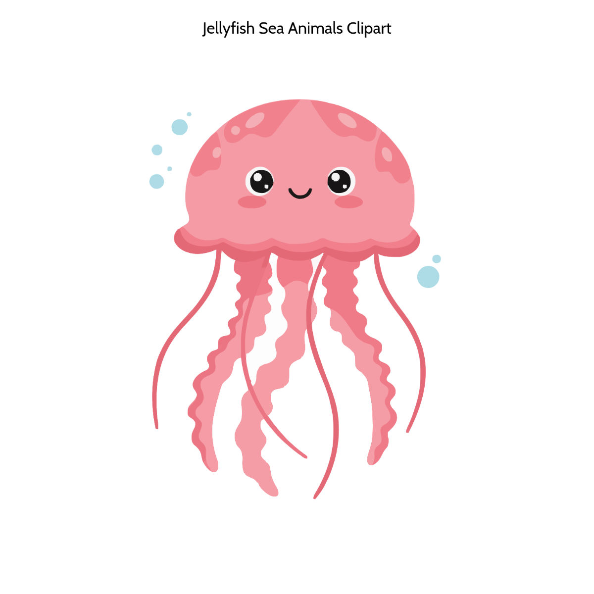 Free Jellyfish Sea Animals Clipart Template