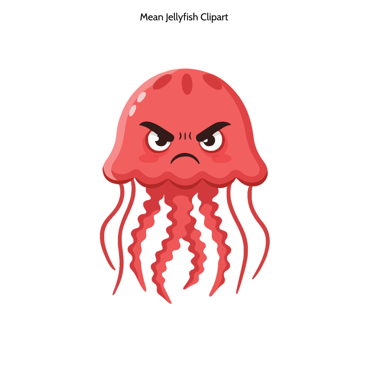 Free Mean Jellyfish Clipart Template