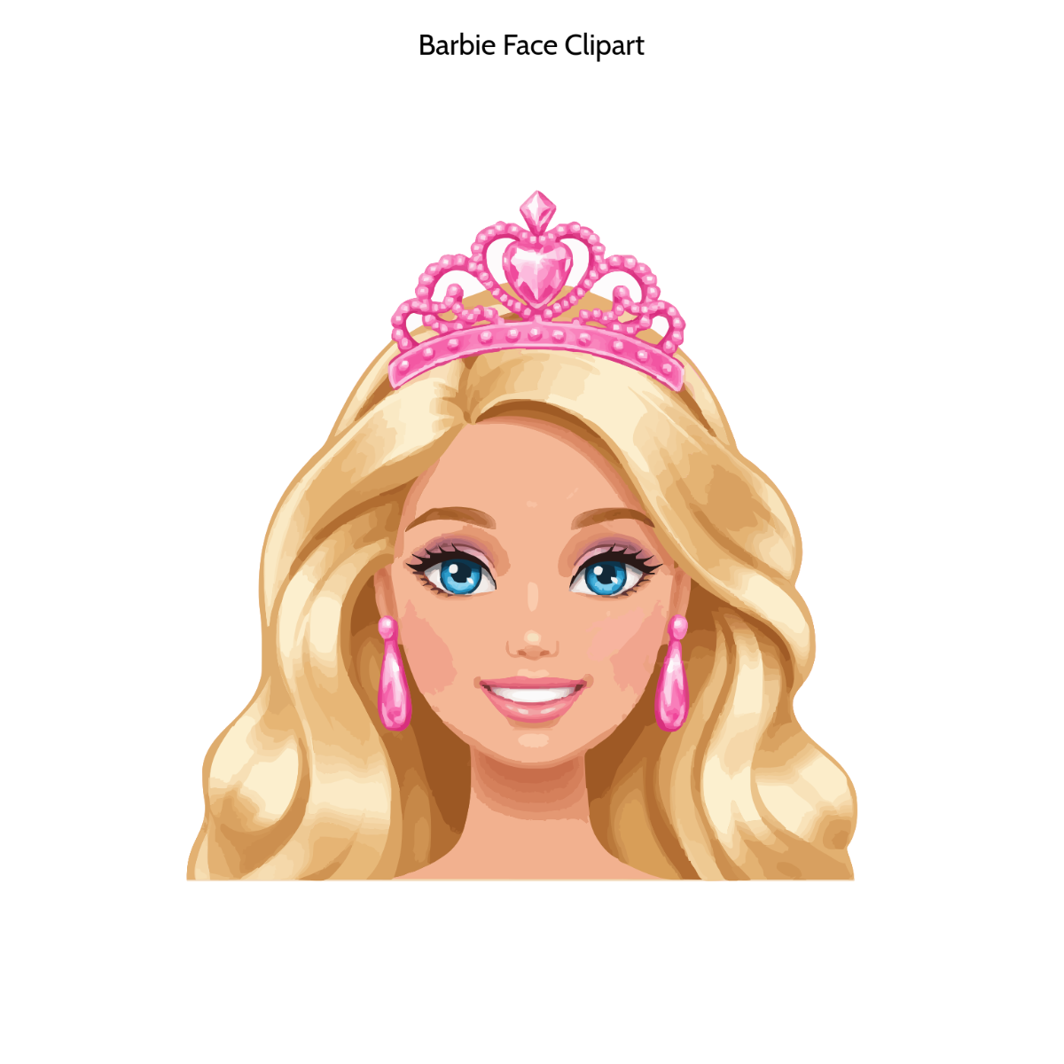Free Barbie Face Clipart Template