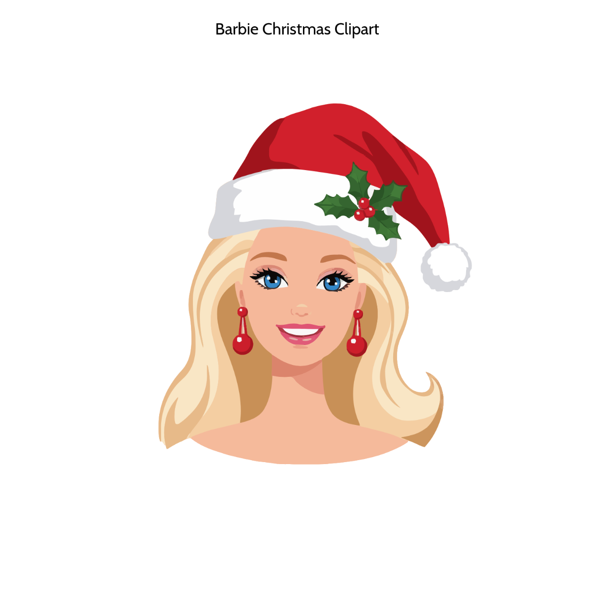 Free Barbie Christmas Clipart Template