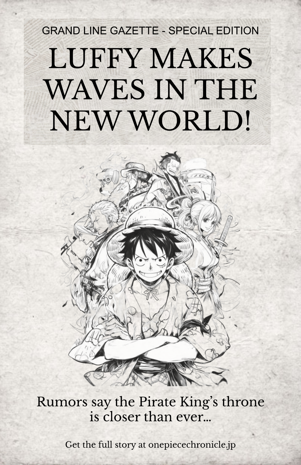 Free One Piece Newspaper Poster Template