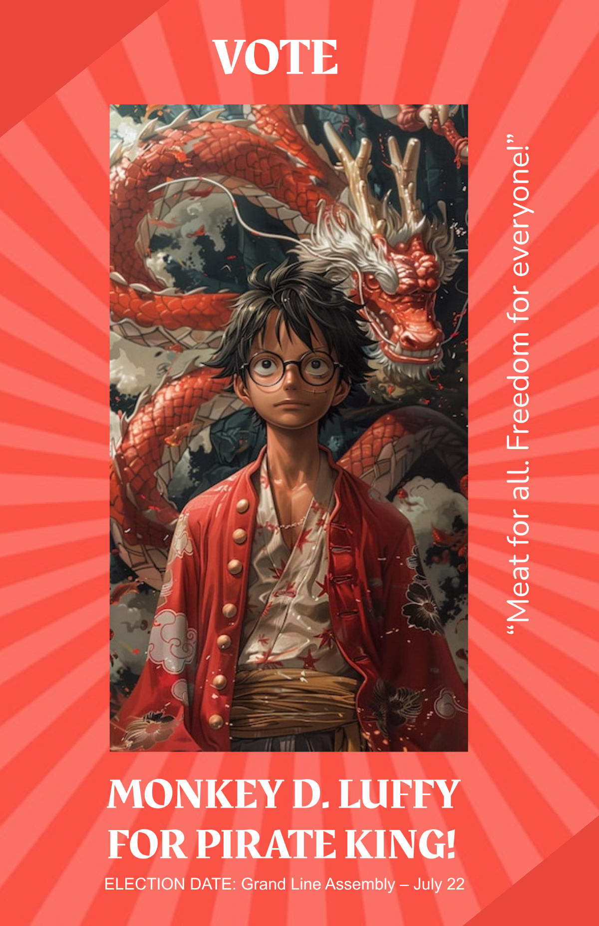 Free One Piece Election Poster Template