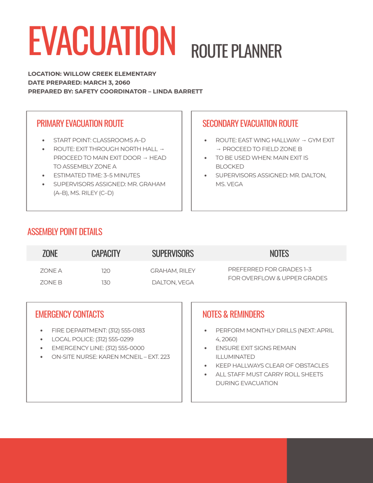 Free Evacuation Route Planner Template