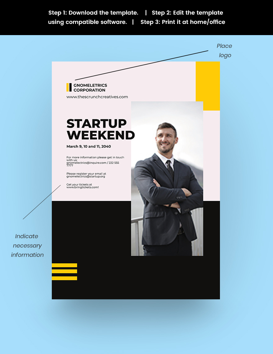 Startup Weekend Poster Template