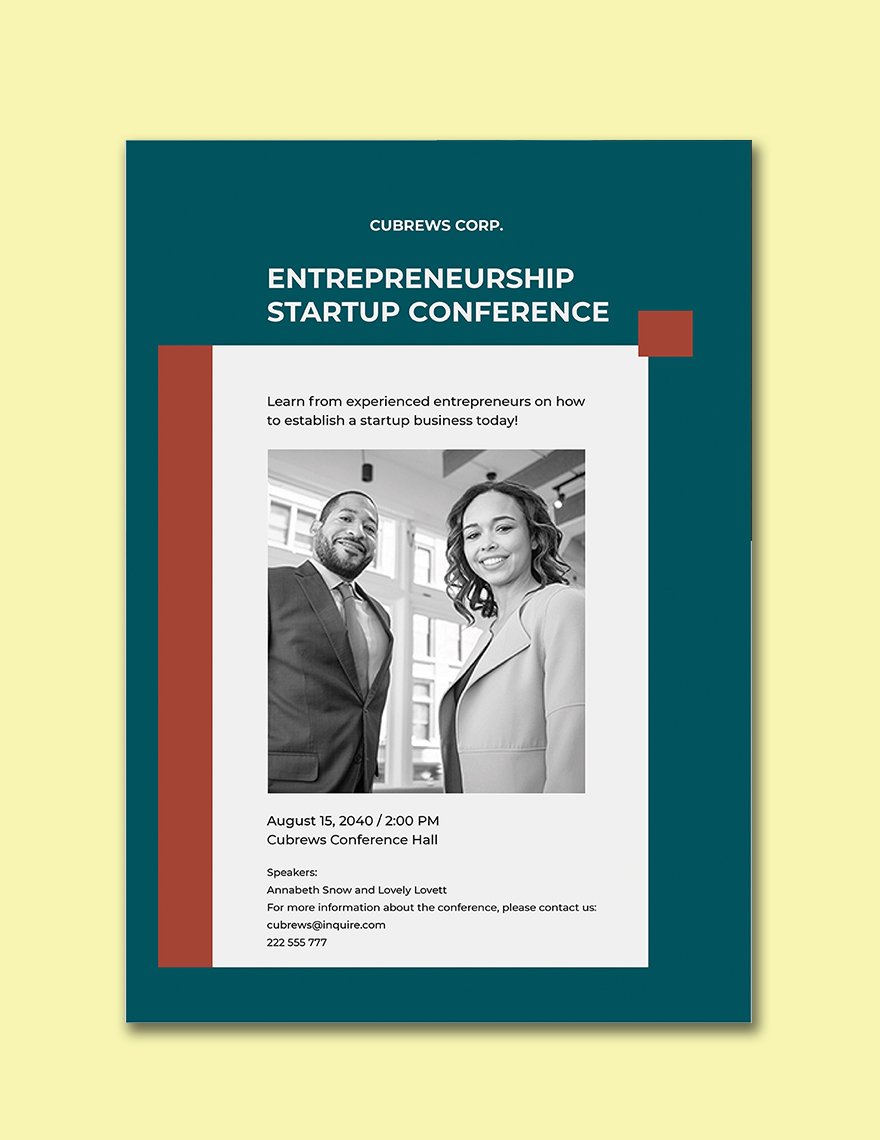 Entrepreneurship Startup Poster Printable