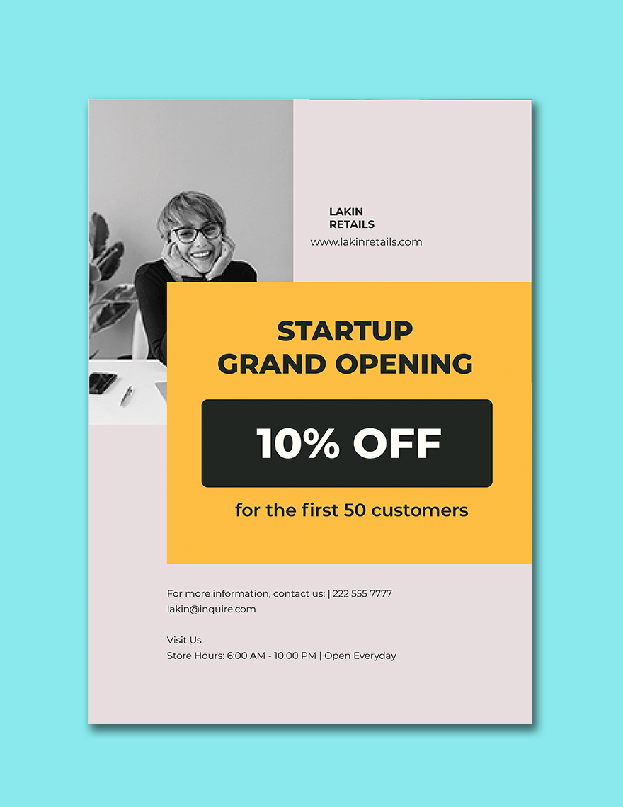 Startup Advertisement Poster Template Printable