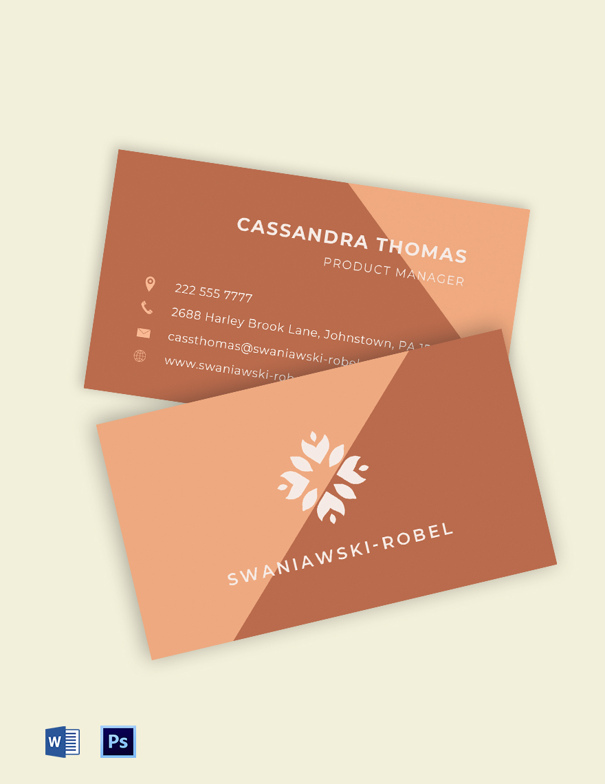 Free Startup Company Business Card Template in Word, Google Docs, PSD, Publisher