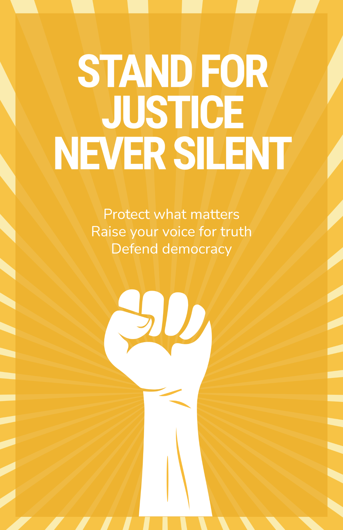 Free Sunburst Propaganda Poster Template