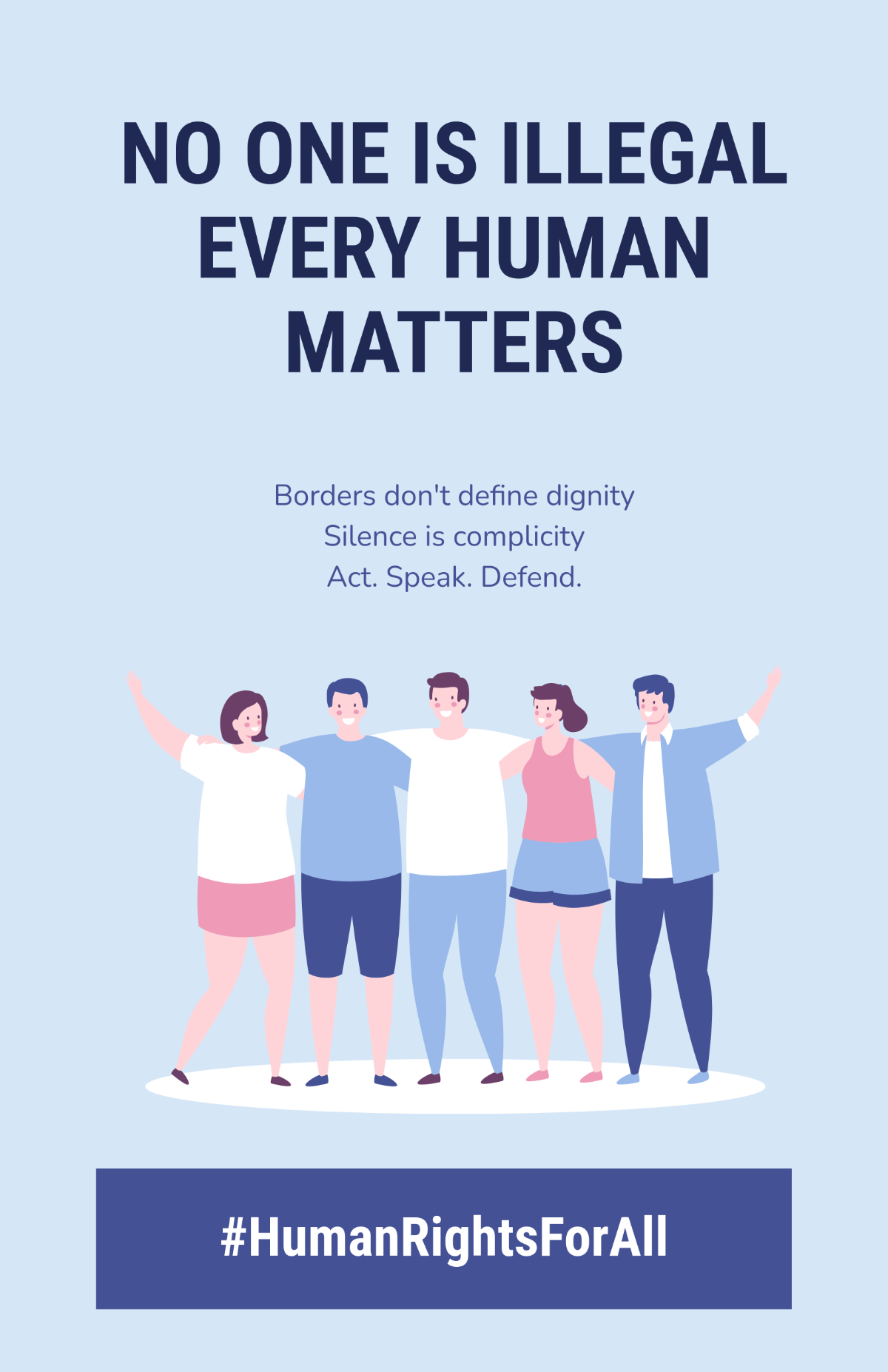 Free Human Rights Propaganda Poster Template