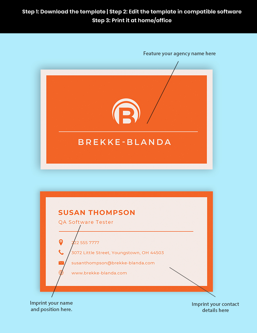 Business Card for Startup Business Template