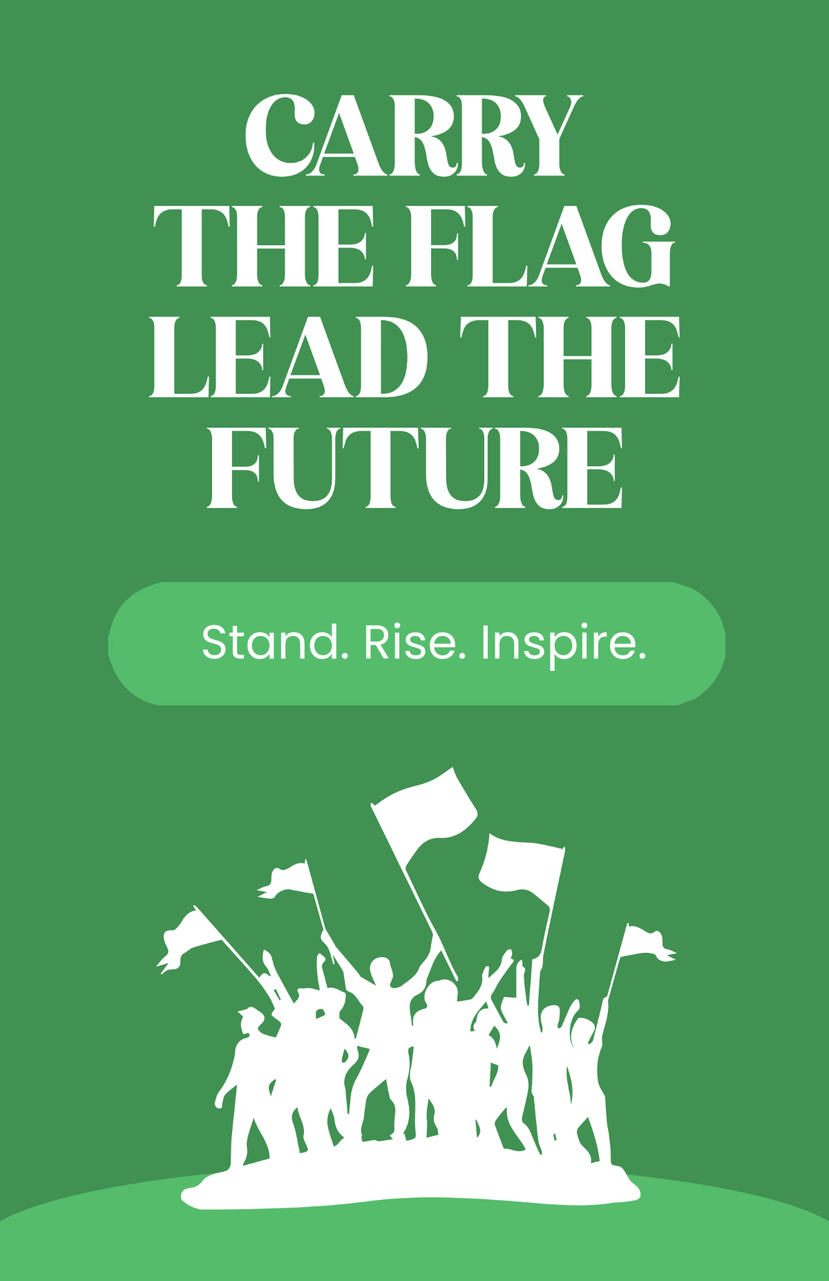 Free Flag Bearer Propaganda Poster Template