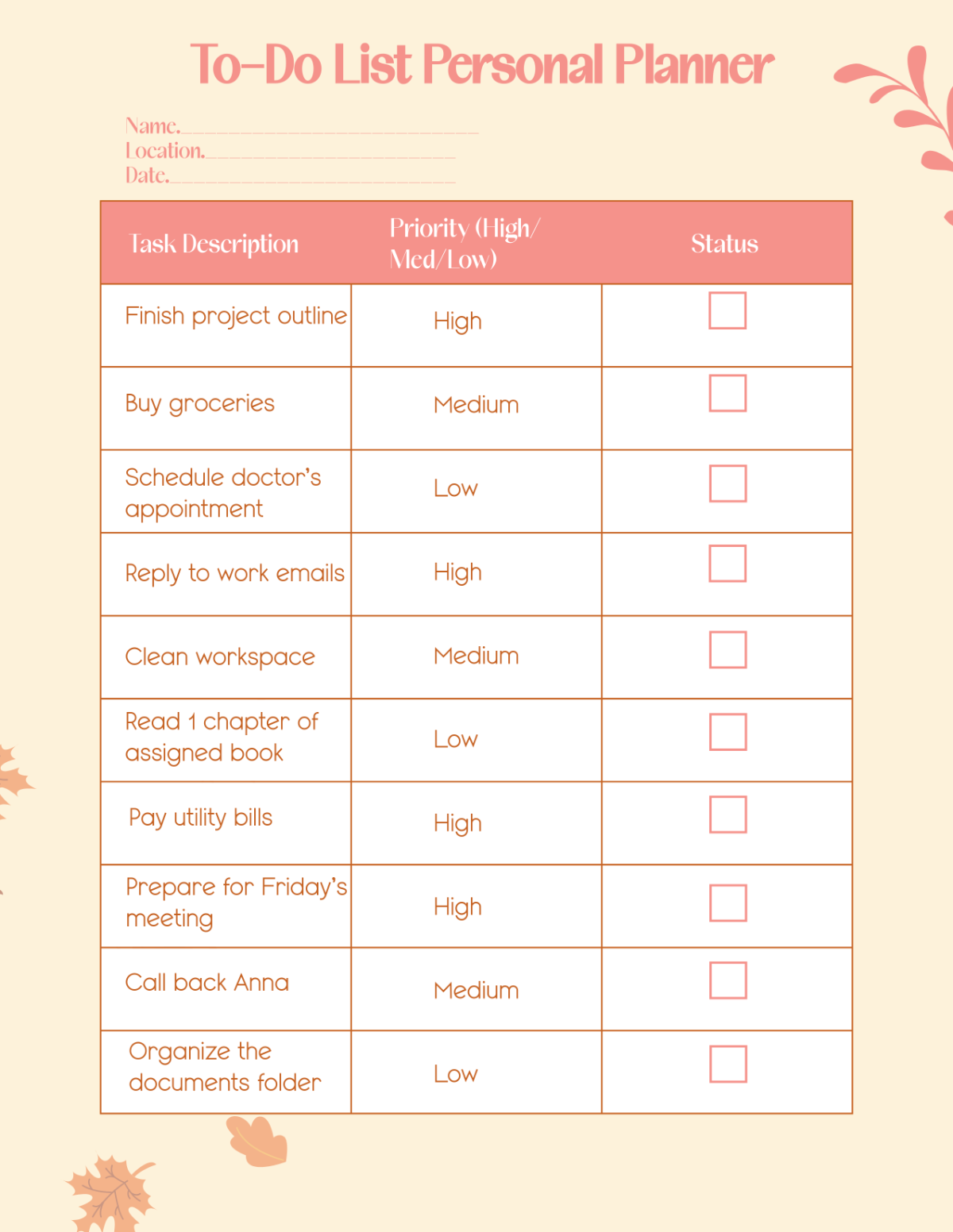 Free Personal Planner Templates To Customize Online Free Personal Planner Templates To Customize Online