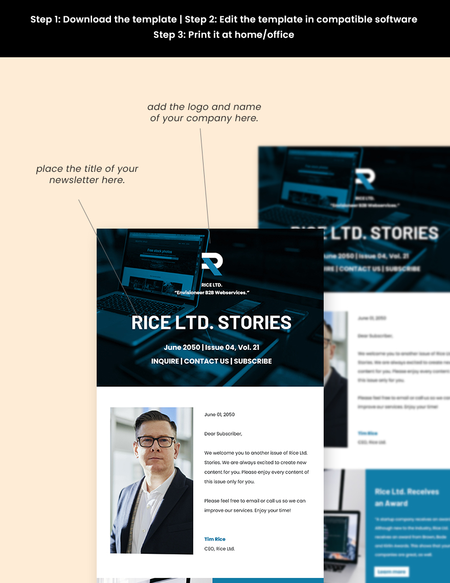 Responsive Email Newsletter for Startup Template