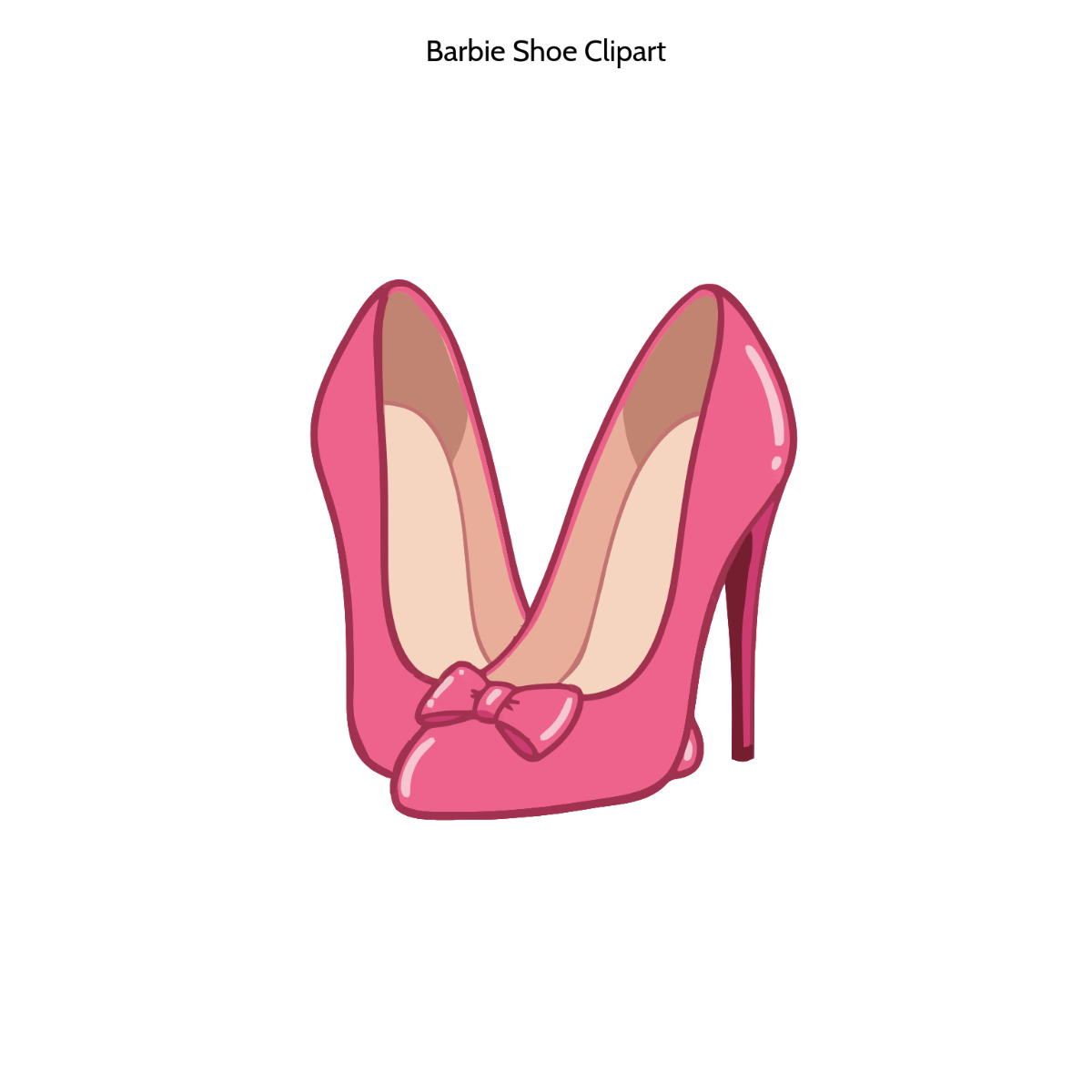 Free Barbie Shoe Clipart Template