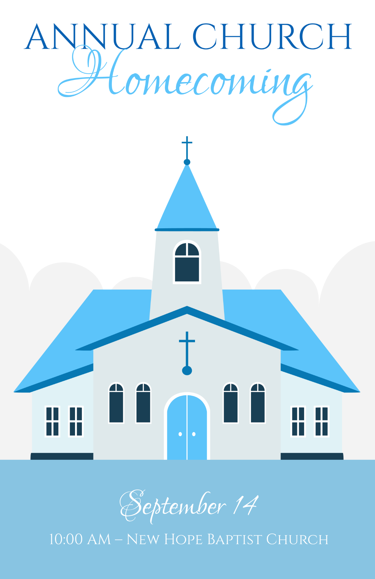 Free Church Homecoming Poster Template