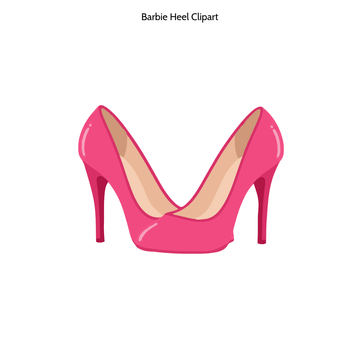 Free Barbie Heel Clipart Template