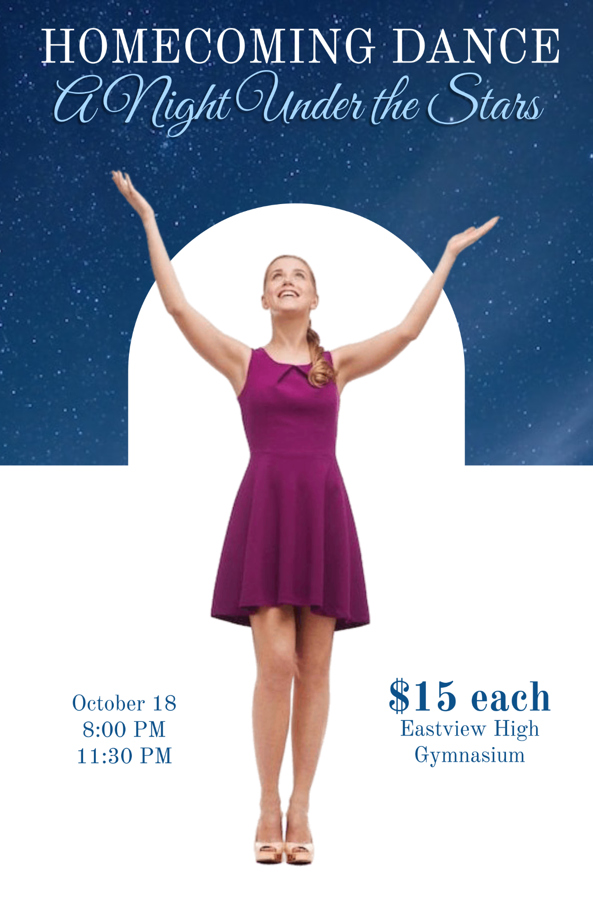 Free Simple Homecoming Dance Poster Template