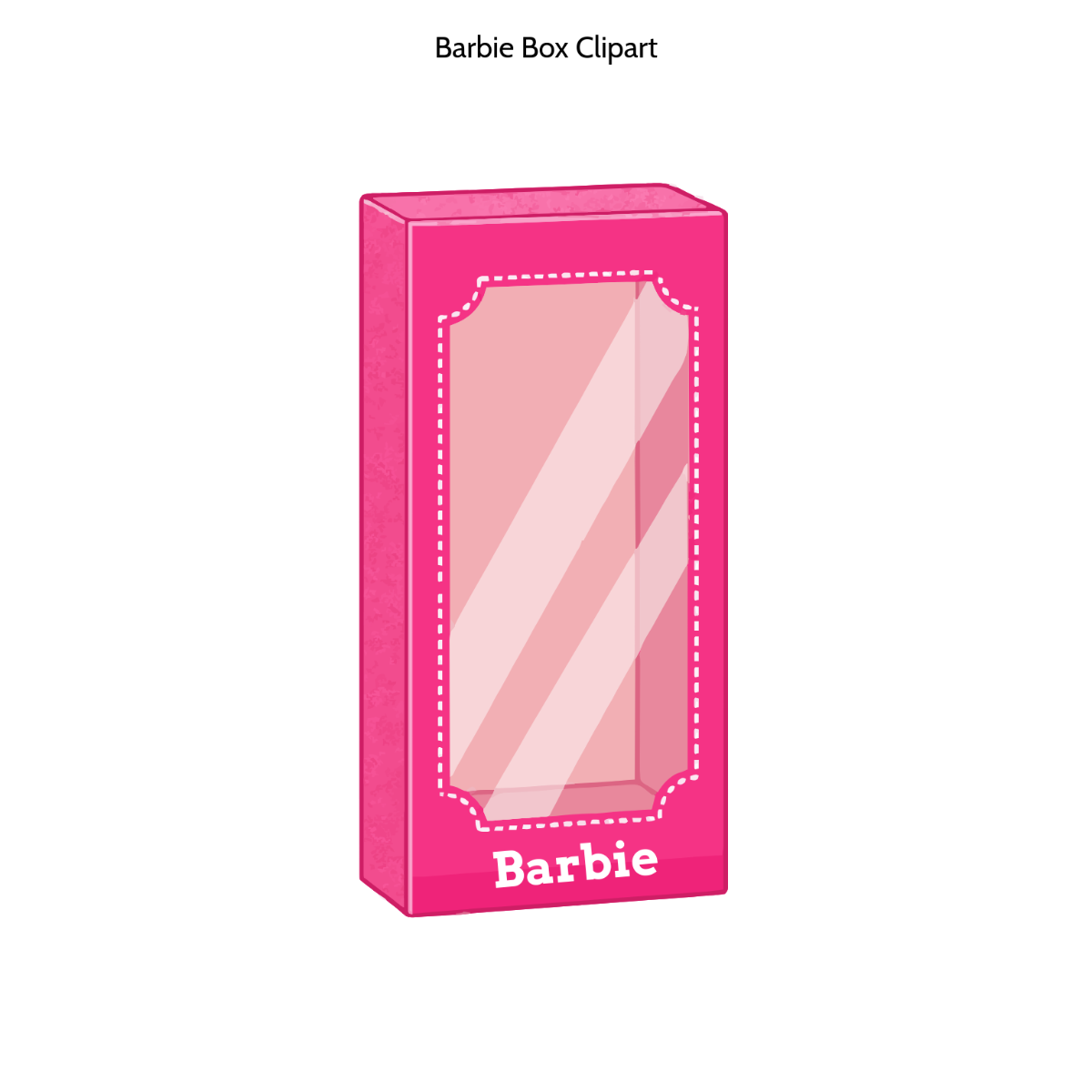 Free Barbie Box Clipart Template