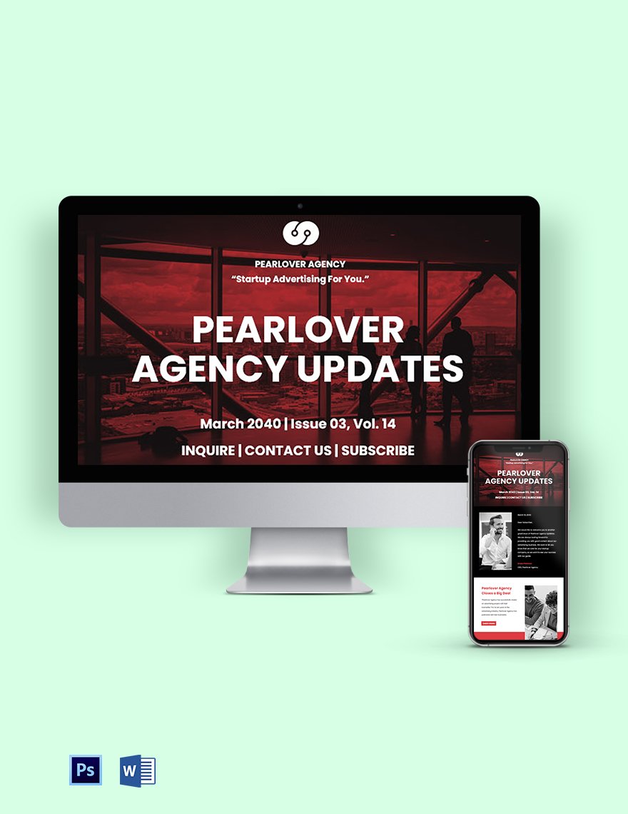 Startup Agency Email Newsletter Template