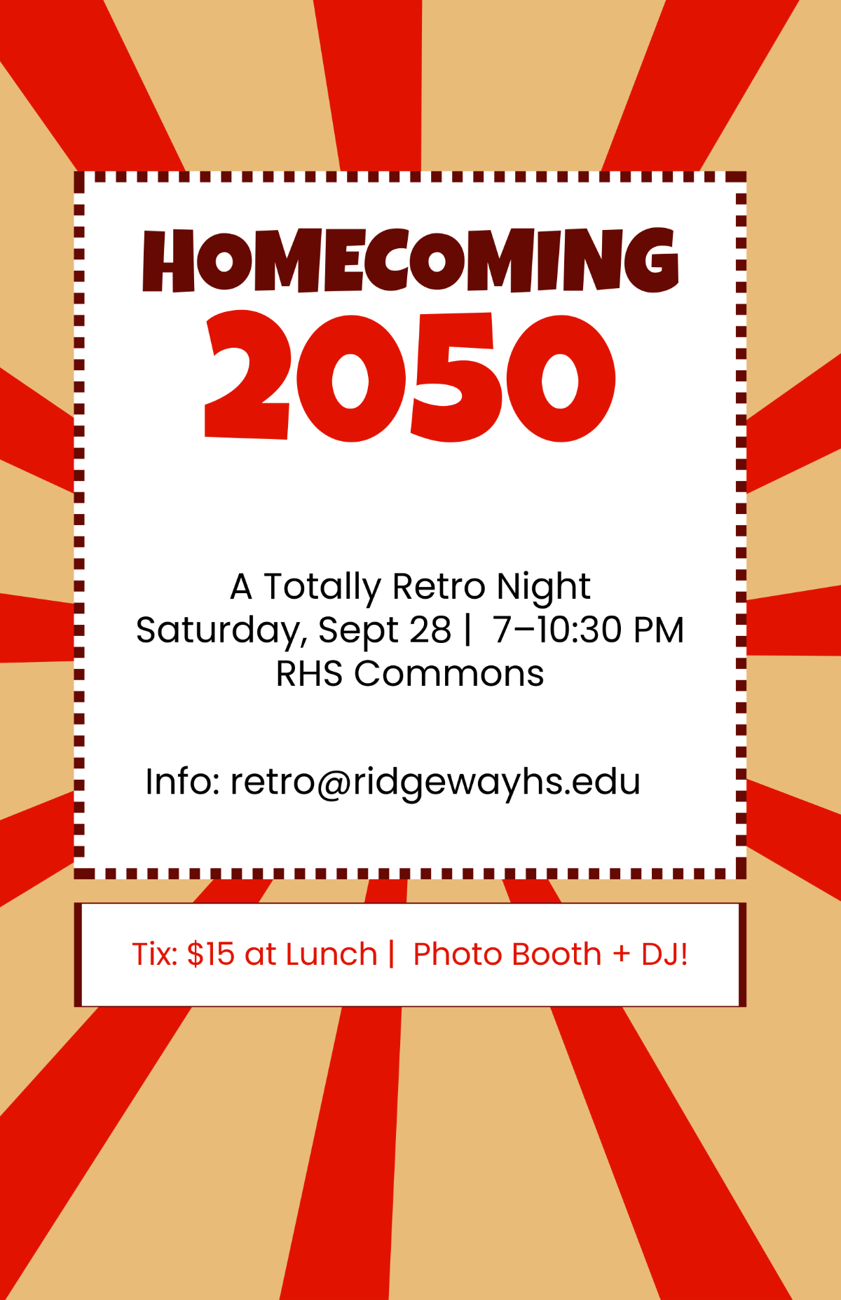 Free Retro Background Homecoming Poster Template