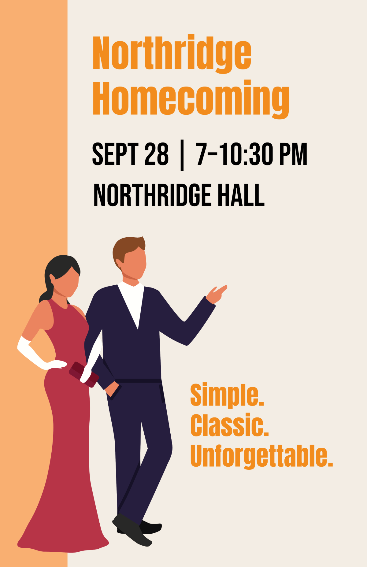 Free Minimalist Homecoming Poster Template