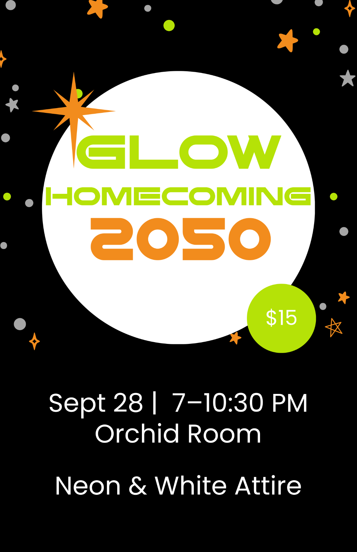 Free Glow Homecoming Poster Template