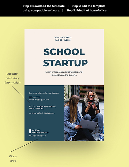 School Startup Poster Snippet
