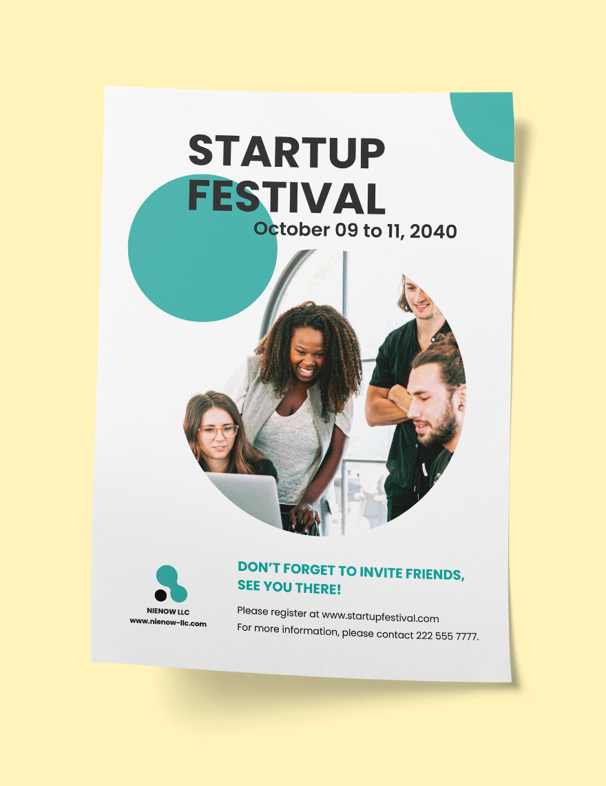 Startup Event Poster Template Editable