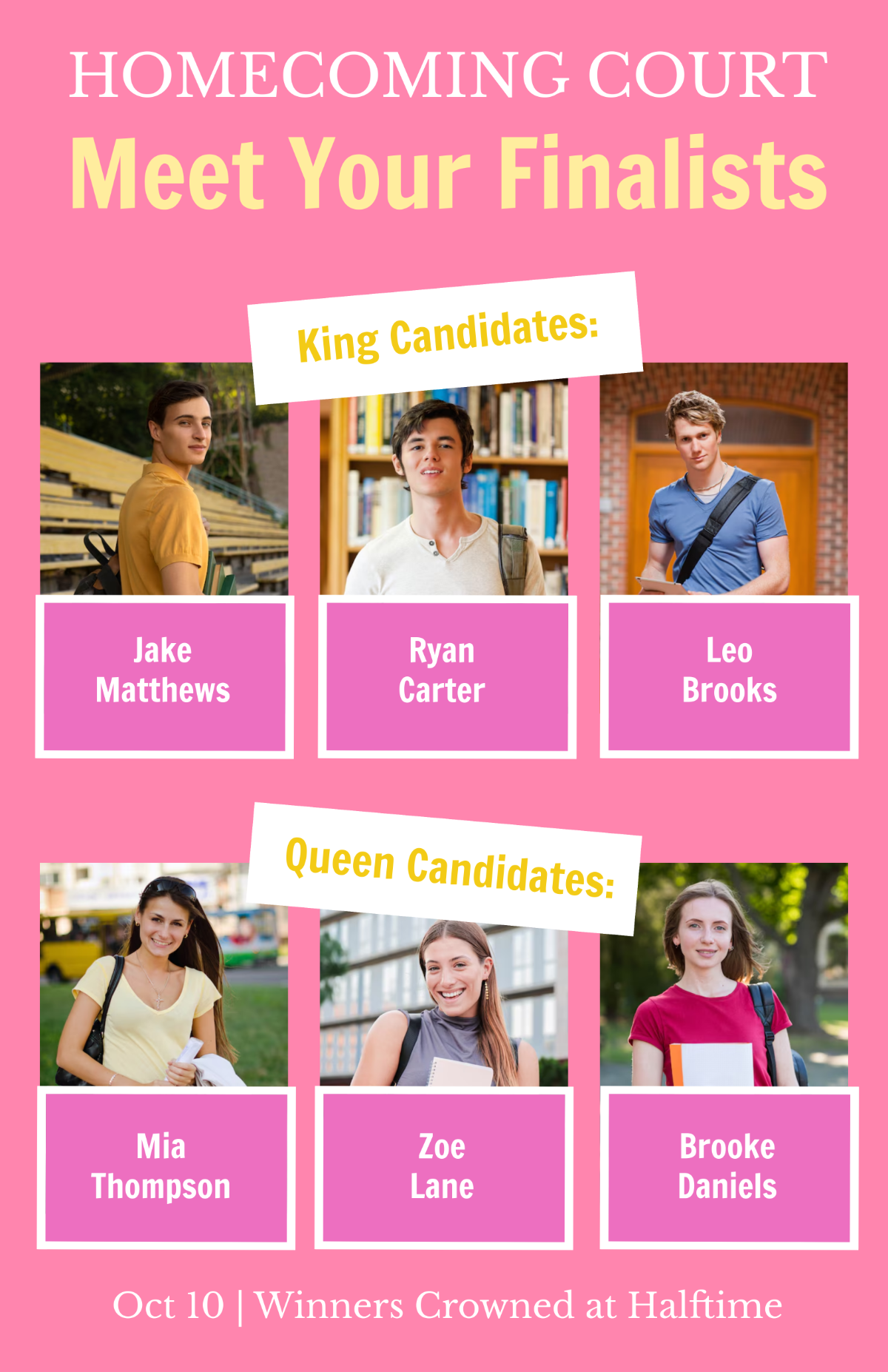 Free Homecoming Court Poster Template