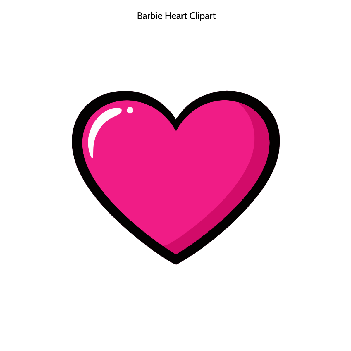 Free Barbie Heart Clipart Template