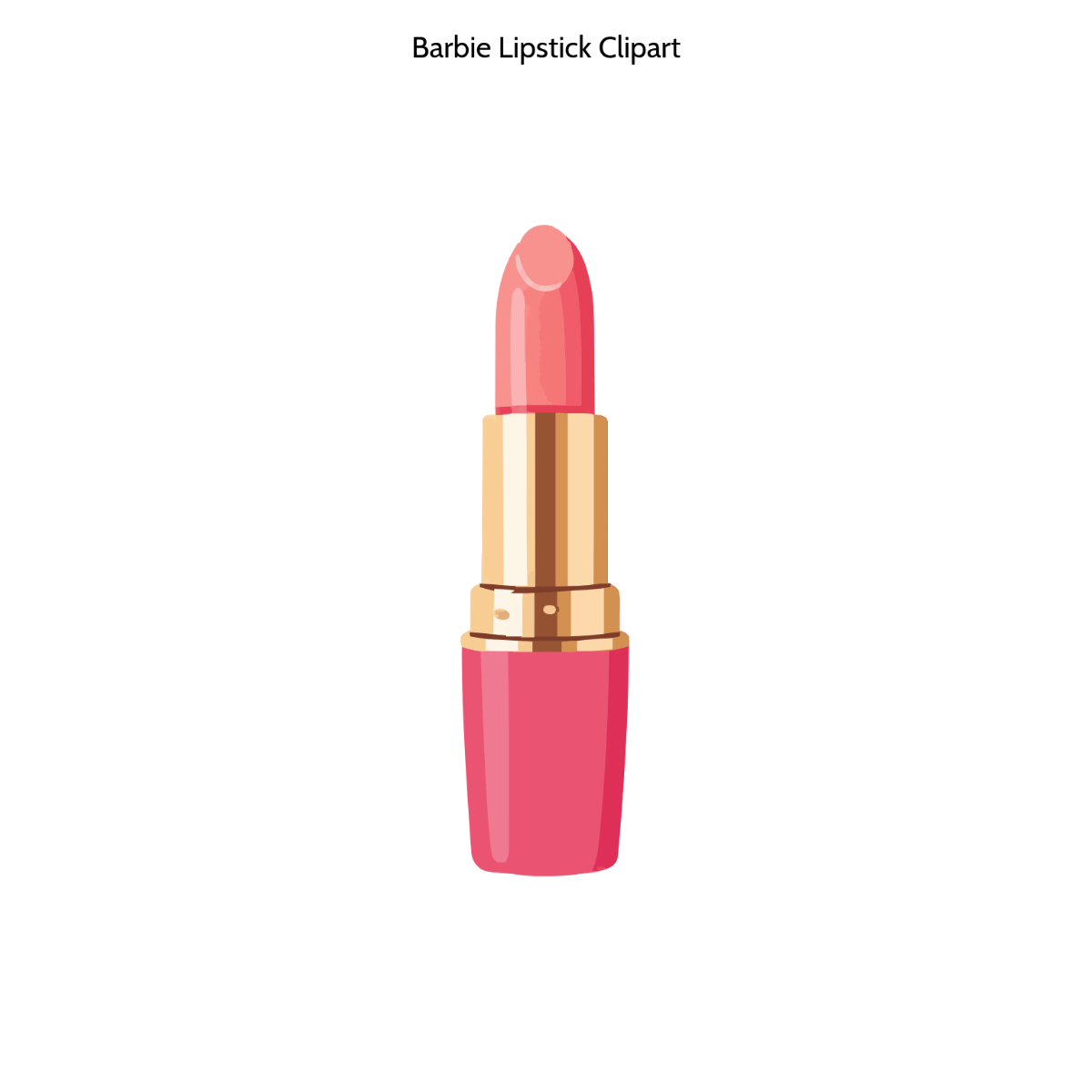 Free Barbie Lipstick Clipart Template