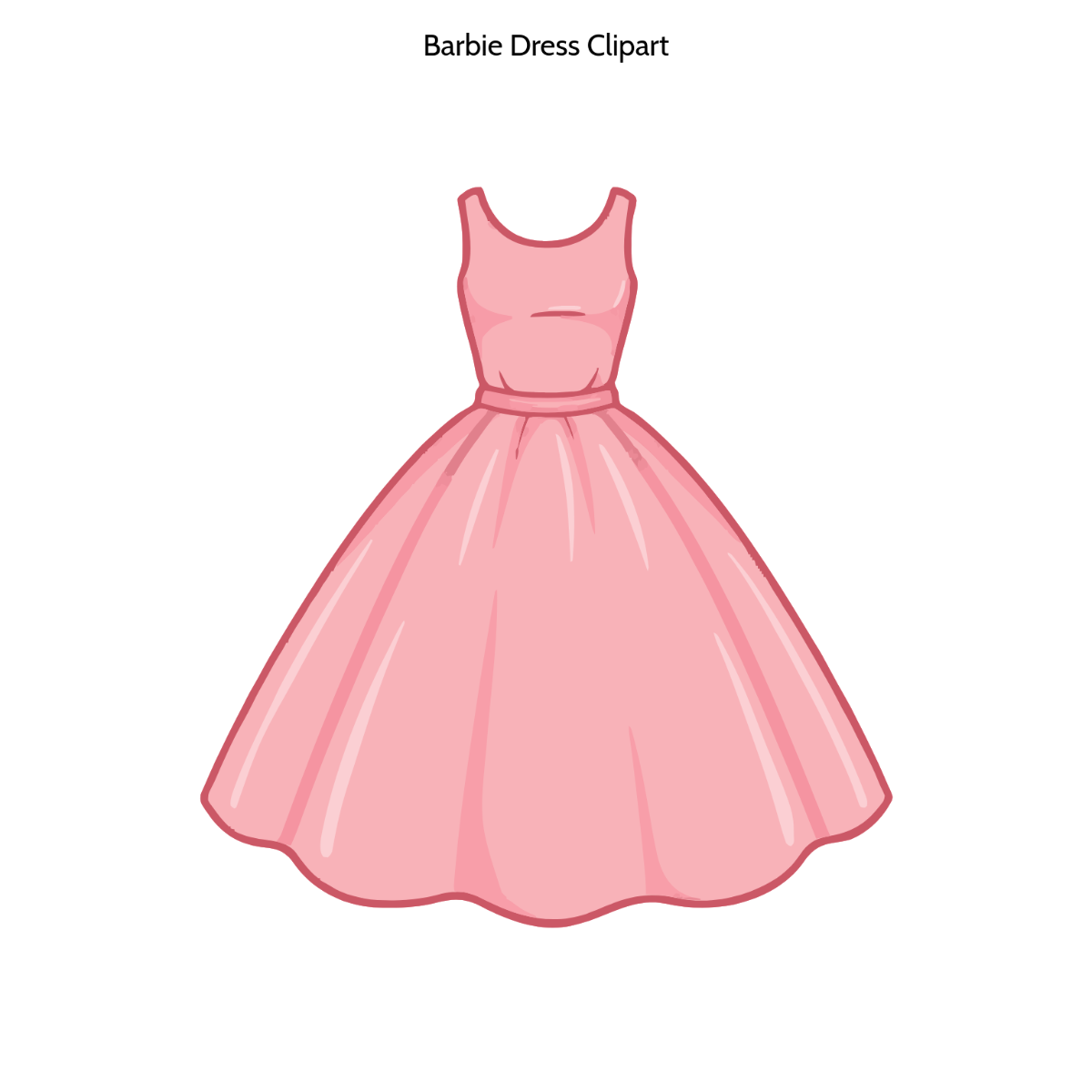 Free Barbie Dress Clipart Template