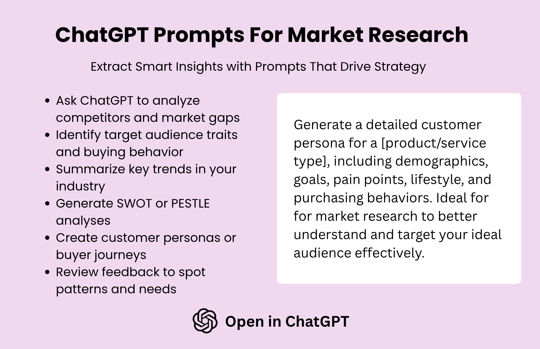 Free ChatGPT Prompts For Market Research
