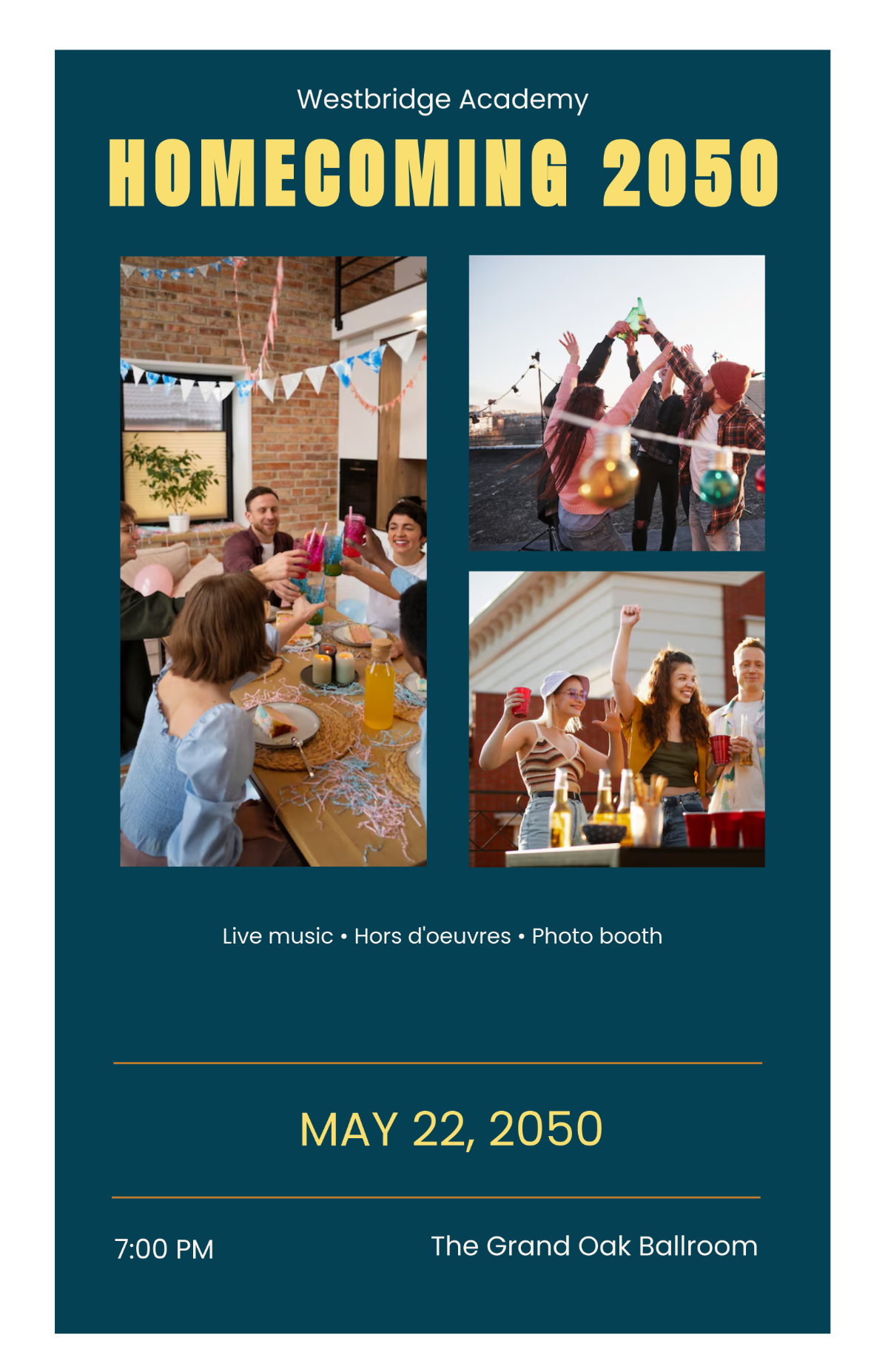 Free Formal Homecoming Poster Template