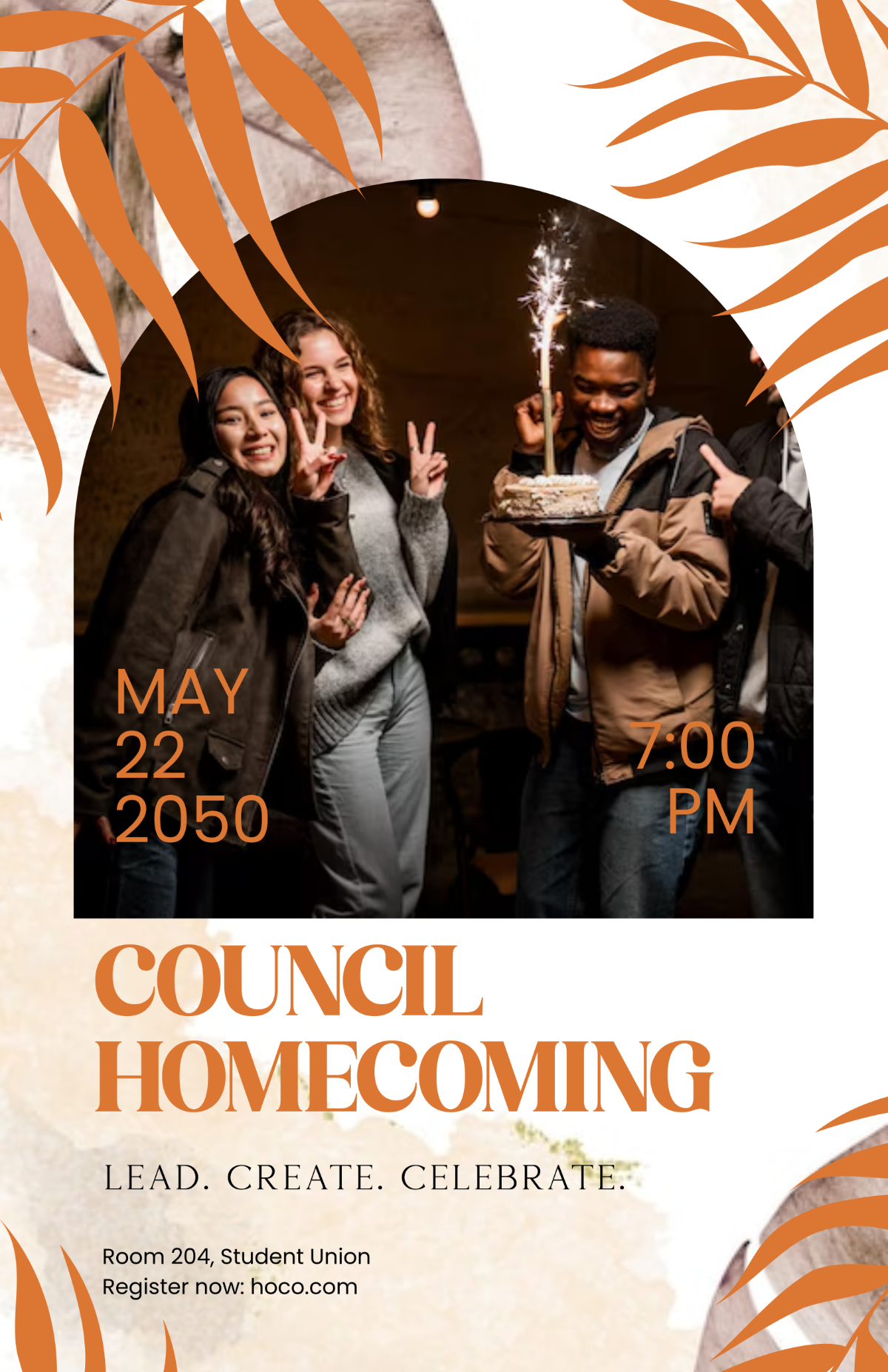 Free Aesthetic Homecoming Council Poster Template